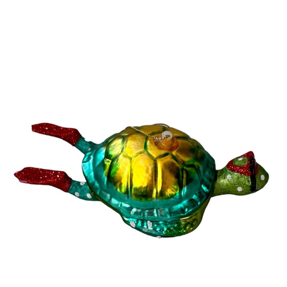 Set of 3 December Diamonds Scuba Sea Turtles and Alligator Glass Ornaments - Picture 5 of 11